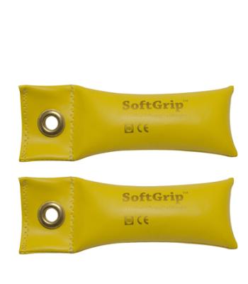 CanDo SoftGrip Hand Weight - 1 lb - Yellow - pair
