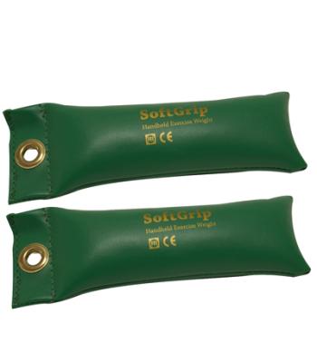CanDo SoftGrip Hand Weight - 2 lb - Green - pair