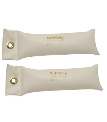 CanDo SoftGrip Hand Weight - 4 lb - Silver - pair