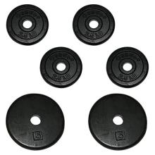 Iron Disc Weight Plates - 20 lb set (4 each: 2.5 lb weights and 2 each: 5 lb weights)