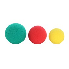 CanDo Memory Foam Squeeze Ball - 3-piece set (yellow, red, green)