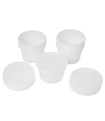 containers and lids ONLY for 1 lb putty (10 each)