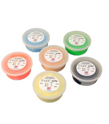 Puff LiTE Exercise Putty - 6 piece set - 120cc - 1 of each