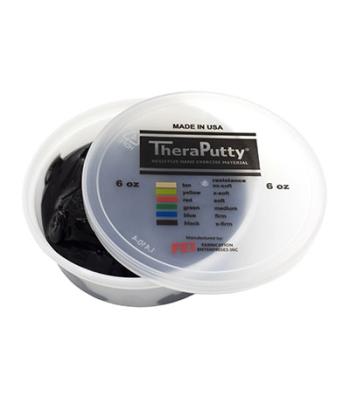 CanDo Theraputty Exercise Material - 6 oz - Black - X-firm