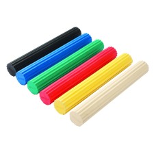 CanDo Twist-n-Bend Flexible Exercise Bar - 12" - 30-piece set (tan-black) (5 of each color)