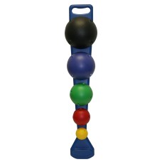 CanDo MVP Balance System - 5-Ball Set with Wall Rack (1 each: yellow, red, green, blue, black)