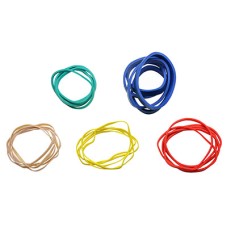 CanDo Hand Exerciser - Additional Latex Free Bands - 25 bands (5 each: tan, yellow, red, green, blue)