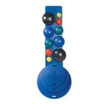 CanDo MVP Balance System - 10-Ball Set with Rack (2 each: yellow, red, green, blue, black), and 16,20,30" Diameter Boards