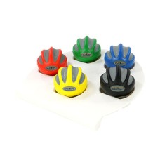 CanDo Digi-Squeeze hand exerciser - Medium - set of 5 pieces (yellow, red, green, blue, black), with rack
