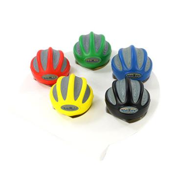 CanDo Digi-Squeeze hand exerciser - Large - set of 5 pieces (yellow, red, green, blue, black), with rack