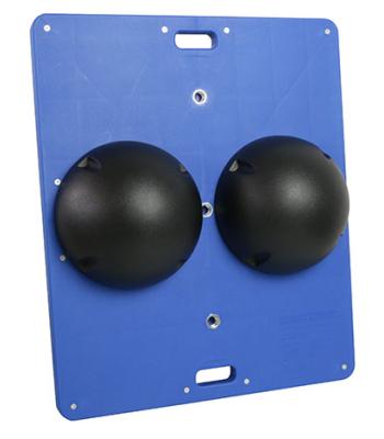 CanDo Balance Board Combo 15" x 18" wobble/rocker board - 3" height - black