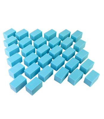 CanDo Hand Therapy Blocks, Blue (Medium), Pack of 32