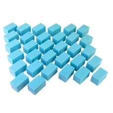CanDo Hand Therapy Blocks, Blue (Medium), Pack of 32, Case of 5