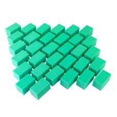 CanDo Hand Therapy Blocks, Green (Firm), Pack of 32