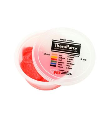 CanDo Sparkle Theraputty Exercise Material - 2 oz - Red - Soft