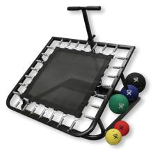 CanDo Square Ball Rebounder, Plastic Rack, 5-Piece Set (1 ea: 2, 4, 7, 11, 15 lb.)