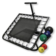 CanDo Square Ball Rebounder, Metal Rack, 5-Piece Set (1 ea: 2, 4, 7, 11, 15 lb.)