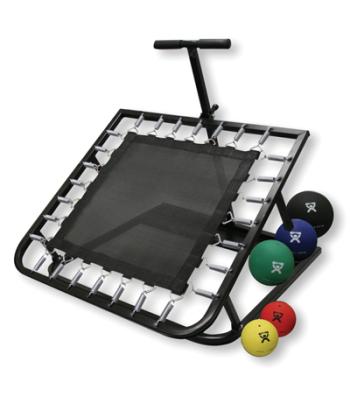 CanDo Square Ball Rebounder, Metal Rack, 5-Piece Set (1 ea: 2, 4, 7, 11, 15 lb.)