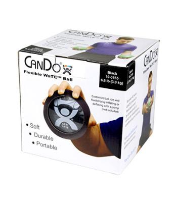 CanDo WaTE Ball - Hand-held Size - Black - 5" Diameter - 6.6 lb