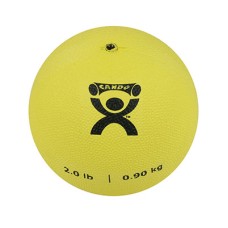 CanDo, Soft and Pliable Medicine Ball, 5" Diameter, Yellow, 2 lbs.