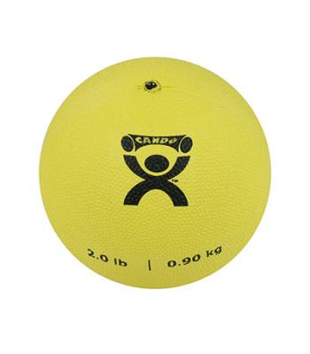CanDo, Soft and Pliable Medicine Ball, 5" Diameter, Yellow, 2 lbs.