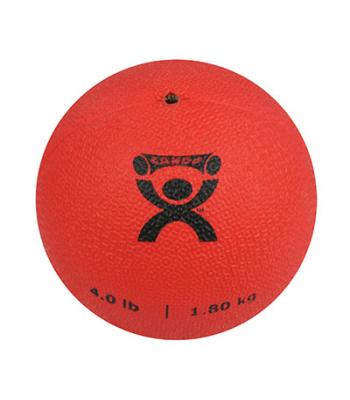 CanDo, Soft and Pliable Medicine Ball, 5" Diameter, Red, 4 lbs.