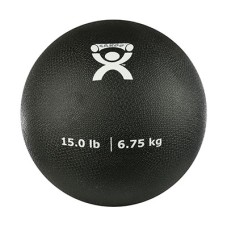 CanDo, Soft and Pliable Medicine Ball, 9" Diameter, Black, 15 lbs.