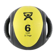 CanDo, Dual-Handle Medicine Ball, 9" Diameter, Yellow, 6 lb.
