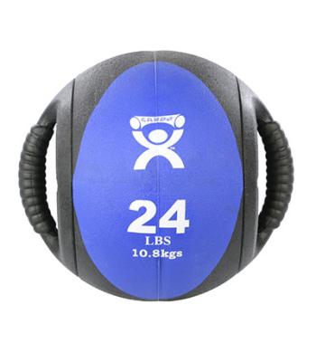 CanDo, Dual-Handle Medicine Ball, 9" Diameter, Blue, 24 lb.