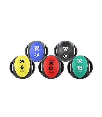 CanDo, Dual-Handle Medicine Ball, 9" Diameter, 5-piece set (1 ea: yellow through black)