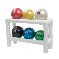 CanDo WaTE Ball - Hand-held Size - 6-piece set (1 each: tan, yellow, red, green, blue, black), with 2-tier rack