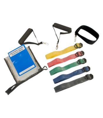CanDo Adjustable Exercise Band Kit - 5 band (yellow, red, green, blue, black)