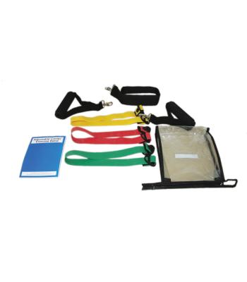 CanDo Adjustable Exercise Band Kit - 3 band (red, green, yellow)