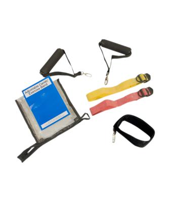 CanDo Adjustable Exercise Band Kit - 2 band easy (yellow, red)