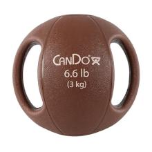 CanDo, Molded Dual Handle Medicine Ball, Tan, 6.6 lb. (3 kg)