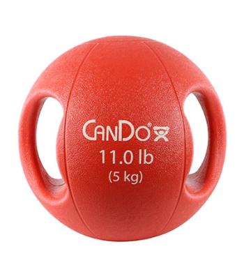 CanDo, Molded Dual Handle Medicine Ball, Red, 11 lb. (5 kg)