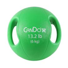CanDo, Molded Dual Handle Medicine Ball, Green, 13.2 lb. (6 kg)