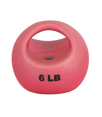 CanDo One Handle Medicine Ball - 6 lb - Red