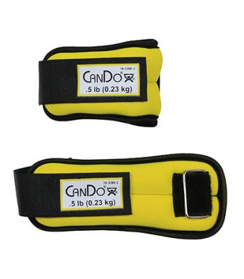 CanDo Weight Straps - 1 lb Set (2 each: 1/2 lb weight) - Yellow