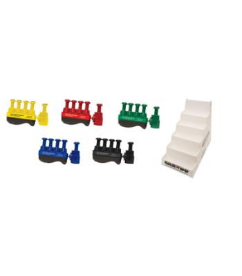 Digi-Flex Thumb - Set of 5 (1 each: yellow, red, green, blue, black), with plastic stand
