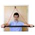 CanDo over door exercise bar and tubing, Red - light
