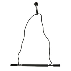 CanDo over door exercise bar and tubing, Black - x-heavy