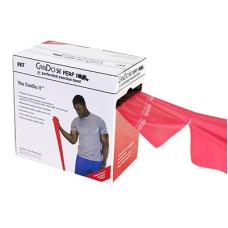 CanDo Low Powder Exercise Band - 100 yard Perf 100 roll - Red - light