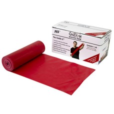 CanDo Low Powder Exercise Band - 6 yard roll - Red - light