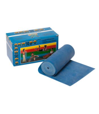 CanDo Low Powder Exercise Band - 6 yard roll - Blue - heavy