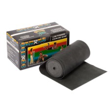 CanDo Low Powder Exercise Band - 6 yard roll - Black - x-heavy