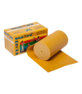 CanDo Low Powder Exercise Band - 6 yard roll - Gold - xxx-heavy