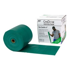 CanDo Low Powder Exercise Band - 50 yard roll - Green - medium