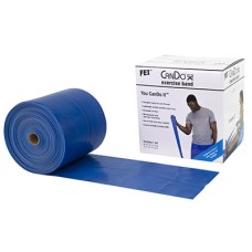 CanDo Low Powder Exercise Band - 50 yard roll - Blue - heavy