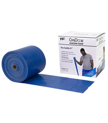 CanDo Low Powder Exercise Band - 50 yard roll - Blue - heavy